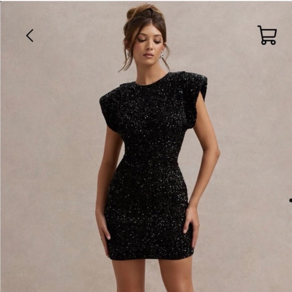 Zara Black Sparkle Mini Dress